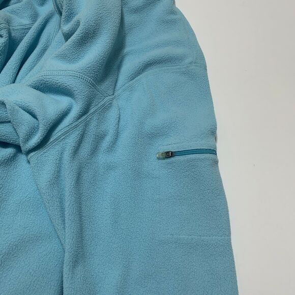L.L. Bean Fleece Jacket Sweatshirt Large Womens Blue Long Sleeve Full Zip Pocket - Picture 7 of 8